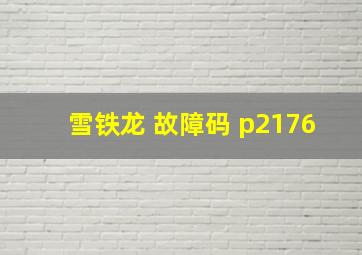 雪铁龙 故障码 p2176